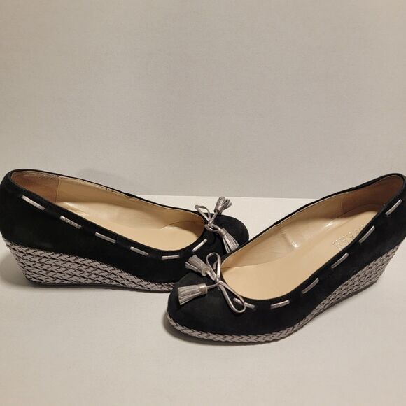 Lauren by Ralph Lauren Women's Cambree Wedges Suede Shoes Size 8 - Picture 2 of 8